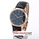 아이떠블유씨 포르투기즈 오토메틱 7 데이즈 스위스 ETA7Days GOLD 블랙