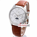 아이떠블유씨 포르투기즈 크르노그래프 문 페이즈 SWISS ETA7760 기계식수동 브라운