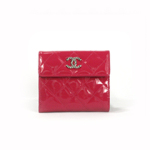 샤넬반지갑 페이던트 램스킨 신상 핫핑크