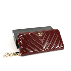 샤넬 페이던트 2단장지갑 신상 레드