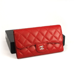 샤넬장지갑 신상 램스킨 레드