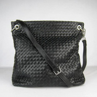 보테가 베네타  80021 Genuine leather Shoulder bag Black