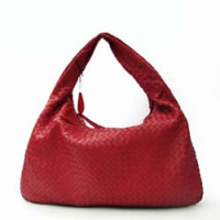 보테가 베네타  hobo lambskin - red