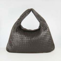 보테가 베네타  hobo lambskin - dark brown