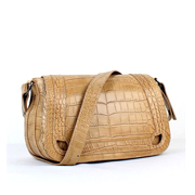 까르띠에 32cm SHOULDER BAG CROCODILE PRINT 브라운-2B058