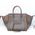 셀린느 2011 FW 팬텀 러기지 그레이&오렌지 램스킨