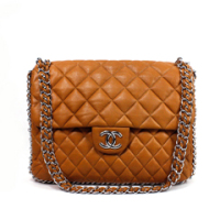 샤넬 11FW 램스킨 체인 빅백 브라운