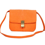 셀린느 클래식 박스백 뱀피 오렌지