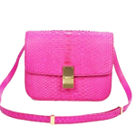 셀리느 클래식 박스백 뱀피 핑크