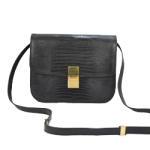 셀리느 클래식 박스백 뱀피 블랙