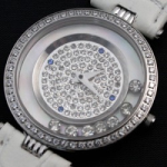 쇼파드 해피 다이아몬드 (천연수정) 큐빅 은장 화이트