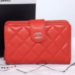 샤넬 램스킨 중지갑 레드