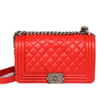 샤넬 램스킨 보이백 레드
