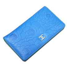 샤넬 로즈지갑 스카이블루