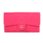 샤넬 클래식 지갑 이지 캐비어 핑크