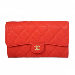 샤넬 클래식 지갑 이지 캐비어 레드