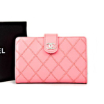 샤넬 퀄팅 스티치 지퍼포켓 라잇 핑크