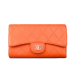 샤넬 퀄팅 스티치 월릿 오렌지
