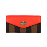 펜디 투톤 롱월릿 오렌지