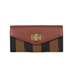 펜디 투톤 롱월릿 브라운