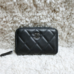 샤넬 램스킨 지퍼 동전지갑