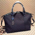 구찌 토트크로스백 올블랙 G341503