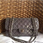 샤넬 클래식 플랩백 페이던트 그레이/은장