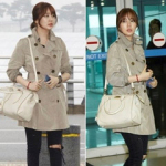 윤은혜 버버리 코트