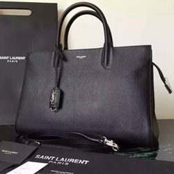 입생로랑  칼프스킨 카바스백 블랙