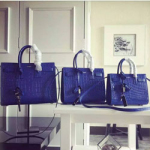 생로랑 파리 삭 드 쥬르백 크로커 블루