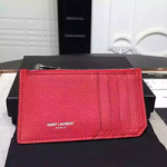 입생로랑 카드 지갑 레드