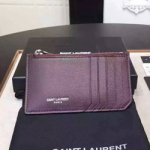 입생로랑 카드 지갑 퍼플