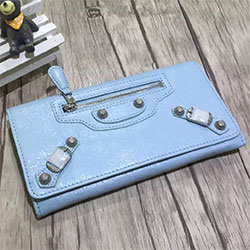 발렌시아가 장지갑 스카이블루