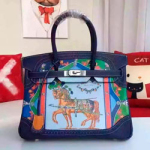 에르메스 오리지널 엡송가죽 버킨30cm 네이비