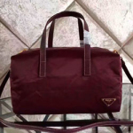 프라다 토드숄더백 버건디 BL0706