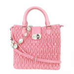 미우미우  15F/W 여성 크리스탈 클로켓 토드숄더백 5BE001