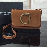 입생로랑 금속장식 신상 가방 브라운