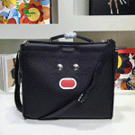 최신상 Embellished black leather shopp