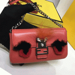 펜디 마이크로 바게뜨백 레드