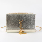 입생로랑  반짝이 크로스백 골드