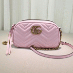 구찌 마몬트 퀼트 가죽 숄더백 크로스