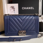 샤넬 보이백 램스킨 미듐 엔틱실버 25cm 191220