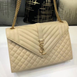 입생로랑 퀼티드  엔벨로프 백  31cm 487198