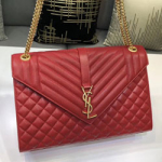 입생로랑 퀼티드  엔벨로프 백  31cm 487198